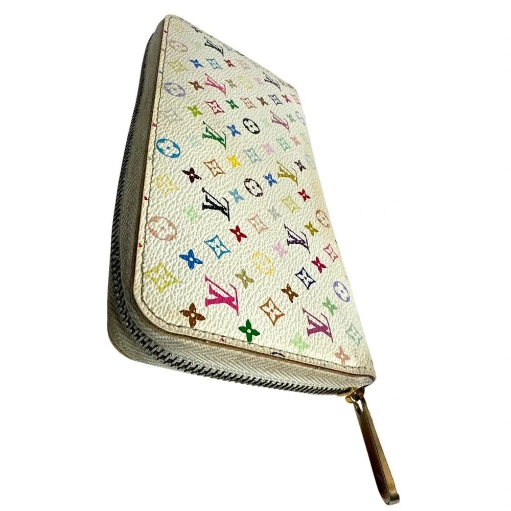Louis Vuitton White Monogram Multicolor Murakami  Zippy Wallet - Picture 5 of 16